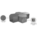 Meridian Hexagon Chrome Iron 4 pc Modular Coffee Table IMAGE 4