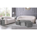  Meridian Hexagon Chrome Iron 5 pc Modular Coffee Table IMAGE 2