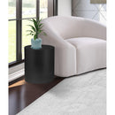  Meridian Cylinder Black Iron End / Side Table IMAGE 2
