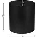  Meridian Cylinder Black Iron End / Side Table IMAGE 5