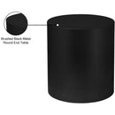  Meridian Cylinder Black Iron End / Side Table IMAGE 6