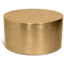  Meridian Cylinder Gold Iron Coffee Table IMAGE 1