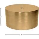  Meridian Cylinder Gold Iron Coffee Table IMAGE 6