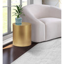  Meridian Cylinder Gold Iron End / Side Table IMAGE 2