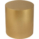  Meridian Cylinder Gold Iron End / Side Table IMAGE 4