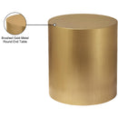  Meridian Cylinder Gold Iron End / Side Table IMAGE 7