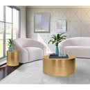  Meridian Cylinder Gold Iron End / Side Table IMAGE 8