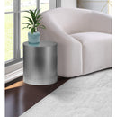  Meridian Cylinder Chrome Iron End / Side Table IMAGE 2