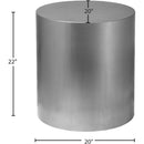  Meridian Cylinder Chrome Iron End / Side Table IMAGE 5
