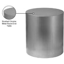  Meridian Cylinder Chrome Iron End / Side Table IMAGE 6