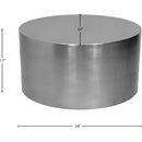  Meridian Cylinder Chrome Iron Coffee Table IMAGE 5