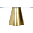  Meridian Glassimo Gold Glass Top And Iron Base Coffee Table IMAGE 3