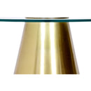  Meridian Glassimo Gold Glass Top And Iron Base Coffee Table IMAGE 4