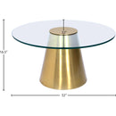  Meridian Glassimo Gold Glass Top And Iron Base Coffee Table IMAGE 6