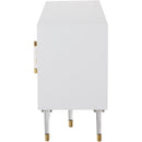  Meridian Jive White Lacquer Finish, Birch Wood And Acrylic Sideboard / Buffet IMAGE 5