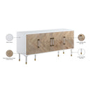  Meridian Jive White Lacquer Finish, Birch Wood And Acrylic Sideboard / Buffet IMAGE 8