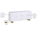 Meridian Excel White Lacquer Sideboard/Buffet IMAGE 10