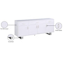 Meridian Excel White Lacquer Sideboard/Buffet IMAGE 10