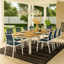  Meridian Nizuc 77" / 100.5" Brown Aluminum Outdoor Patio Extendable Dining Table IMAGE 2
