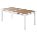 Meridian Nizuc 77" / 100.5" Brown Aluminum Outdoor Patio Extendable Dining Table IMAGE 3