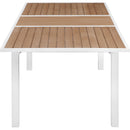  Meridian Nizuc 77" / 100.5" Brown Aluminum Outdoor Patio Extendable Dining Table IMAGE 5