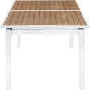  Meridian Nizuc 77" / 100.5" Brown Aluminum Outdoor Patio Extendable Dining Table IMAGE 6