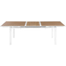  Meridian Nizuc 77" / 100.5" Brown Aluminum Outdoor Patio Extendable Dining Table IMAGE 7