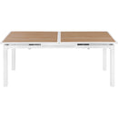  Meridian Nizuc 77" / 100.5" Brown Aluminum Outdoor Patio Extendable Dining Table IMAGE 8