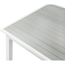  Meridian Nizuc 77" / 100.5" Grey Aluminum Outdoor Patio Extendable Dining Table IMAGE 10