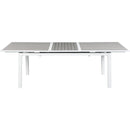  Meridian Nizuc 77" / 100.5" Grey Aluminum Outdoor Patio Extendable Dining Table IMAGE 7