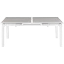  Meridian Nizuc 77" / 100.5" Grey Aluminum Outdoor Patio Extendable Dining Table IMAGE 8