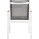  Meridian Nizuc Grey Mesh Water Resistant Fabric Outdoor Patio Dining Arm Chair IMAGE 3