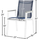  Meridian Nizuc Navy Mesh Water Resistant Fabric Outdoor Patio Dining Arm Chair IMAGE 7