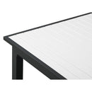  Meridian Nizuc 77" / 100.5" White Aluminum Outdoor Patio Extendable Dining Table IMAGE 10