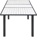 Meridian Nizuc 77" / 100.5" White Aluminum Outdoor Patio Extendable Dining Table IMAGE 5