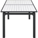  Meridian Nizuc 77" / 100.5" White Aluminum Outdoor Patio Extendable Dining Table IMAGE 6