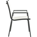  Meridian Nizuc White Mesh Water Resistant Fabric Outdoor Patio Dining Arm Chair IMAGE 5