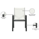  Meridian Nizuc White Mesh Water Resistant Fabric Outdoor Patio Dining Arm Chair IMAGE 8