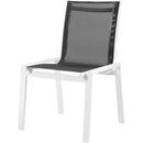  Meridian Nizuc Black Mesh Water Resistant Fabric Outdoor Patio Dining Chair IMAGE 1