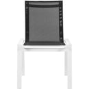  Meridian Nizuc Black Mesh Water Resistant Fabric Outdoor Patio Dining Chair IMAGE 4
