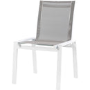  Meridian Nizuc Grey Mesh Water Resistant Fabric Outdoor Patio Dining Chair IMAGE 1