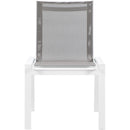  Meridian Nizuc Grey Mesh Water Resistant Fabric Outdoor Patio Dining Chair IMAGE 4