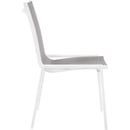  Meridian Nizuc Grey Mesh Water Resistant Fabric Outdoor Patio Dining Chair IMAGE 5