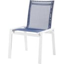  Meridian Nizuc Navy Mesh Water Resistant Fabric Outdoor Patio Dining Chair IMAGE 1