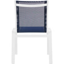  Meridian Nizuc Navy Mesh Water Resistant Fabric Outdoor Patio Dining Chair IMAGE 3