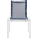  Meridian Nizuc Navy Mesh Water Resistant Fabric Outdoor Patio Dining Chair IMAGE 4
