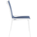  Meridian Nizuc Navy Mesh Water Resistant Fabric Outdoor Patio Dining Chair IMAGE 5