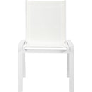  Meridian Nizuc White Mesh Water Resistant Fabric Outdoor Patio Dining Chair IMAGE 4