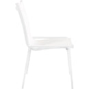  Meridian Nizuc White Mesh Water Resistant Fabric Outdoor Patio Dining Chair IMAGE 5