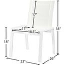  Meridian Nizuc White Mesh Water Resistant Fabric Outdoor Patio Dining Chair IMAGE 7
